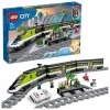 LEGO 60337 City Comboio de passageiros expresso Conjunto brinquedo telecomandado presente para crianças rapazes e raparigas com faróis funcionais 2 vagões e 24 peças de via