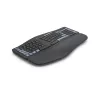 Teclado ergonómico sem fios HAMA WK-900 preto USB, layout compacto, ligação sem fios