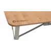 Mesa de campismo Outwell Custer L Brown — tampo em bambu, estrutura em alumínio, 700×1200 mm, 11,5 kg