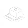 Exaustor de encastre Elica ELITE 14 LUX 50 BL — 500 mm, filtro de gordura de alumínio, caudal máximo de extração 650 m³/h, nível de ruído 62 dB, iluminação LED 2700 K