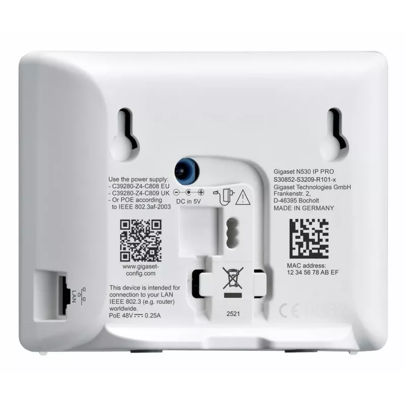 Telefone DECT Gigaset N530 IP PRO + S700H PRO com identificação de chamadas antracite
