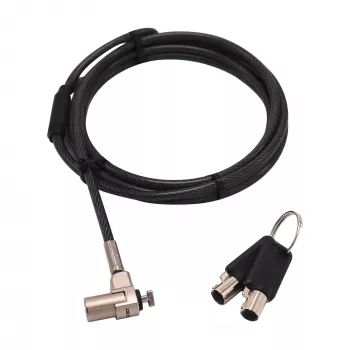Cabo de segurança DICOTA D31831 preto prateado 2m chave redonda
