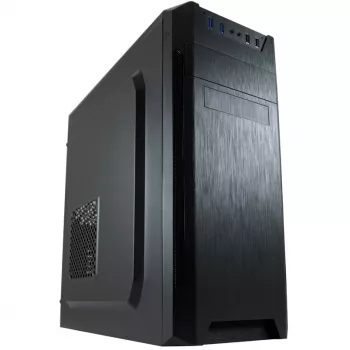 LC Power Classic 7040B - MDT - ATX - sem fonte de alimentação - preto, alumínio escovado / preto - USB/áudio