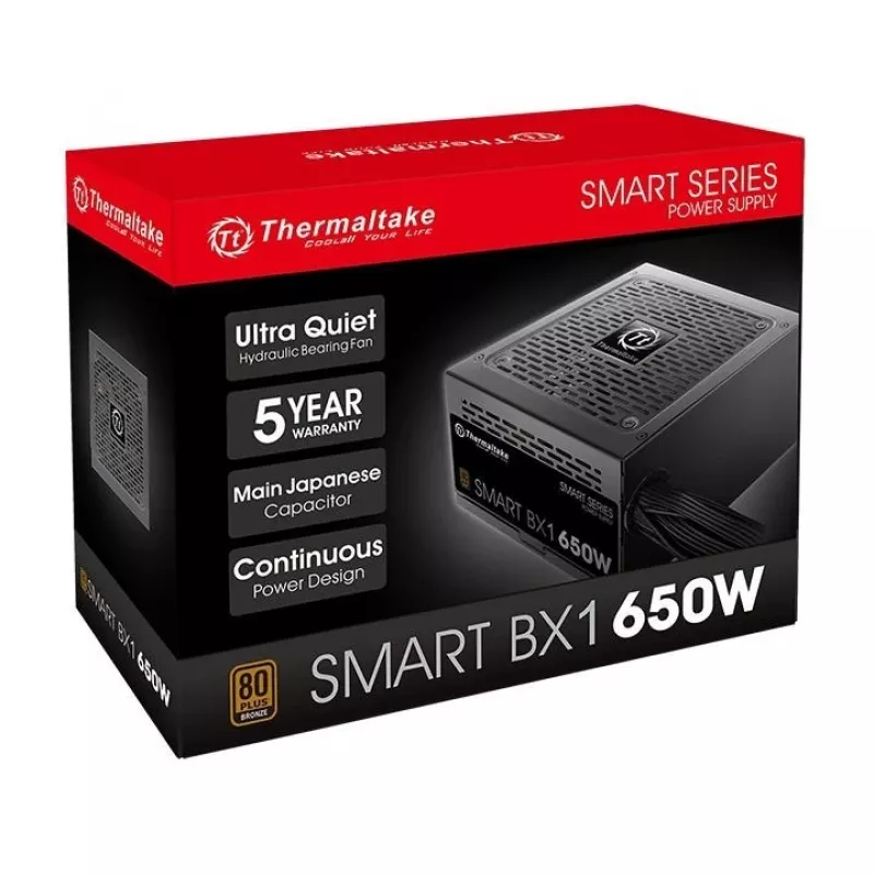 Fonte de alimentação Thermaltake Smart BX1 PS-SPD-0650NNSABE-1 (650 W; ativa; 120 mm)