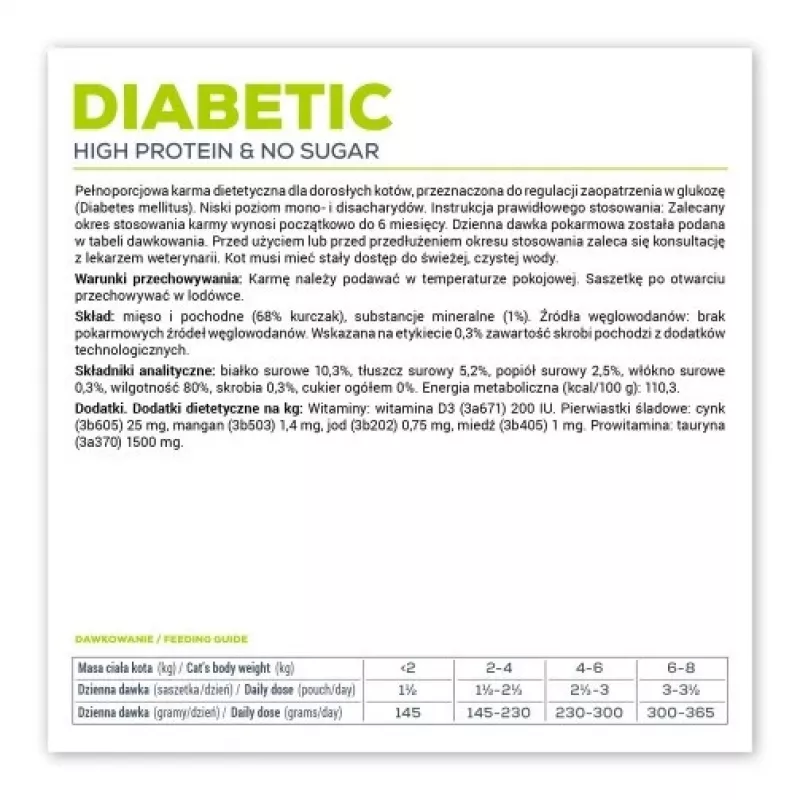 VET EXPERT Veterinary Diet Diabetic Cat - comida húmida para gatos - 100g