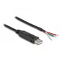 Cabo adaptador DELOCK USB 2.0 Type-A para série RS-485 2 m preto