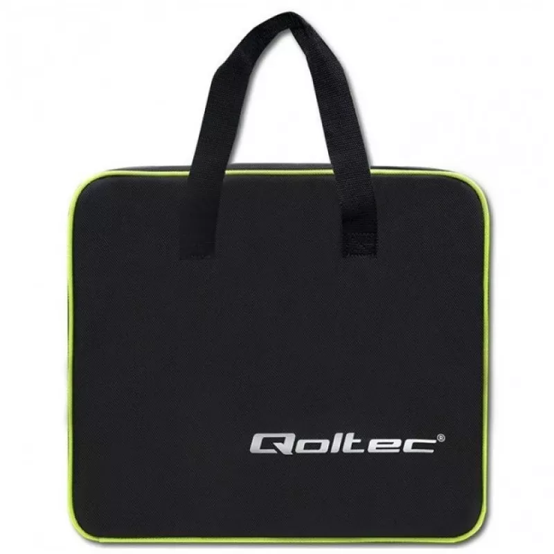 Carregador móvel Qoltec 52465 para carro elétrico 2-em-1 Type2 com regulação | 3,5 kW | 230 V | LCD | Portátil | Wallbox | 5 m