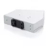 Distribuidor de fibra ótica para calha DIN DIGITUS DN-96893 — angular, 6 SC DX / LC Quad, alumínio, cinzento