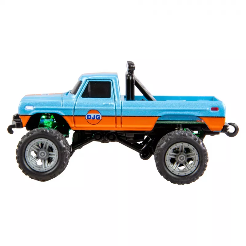 Monster Truck radiocontrolado Amewi DieCast 1:64 RTR, azul/laranja