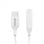 Adaptador de áudio USB Type 3.1 C (M) – Jack 3,5mm (F) branco SAVIO AK-52