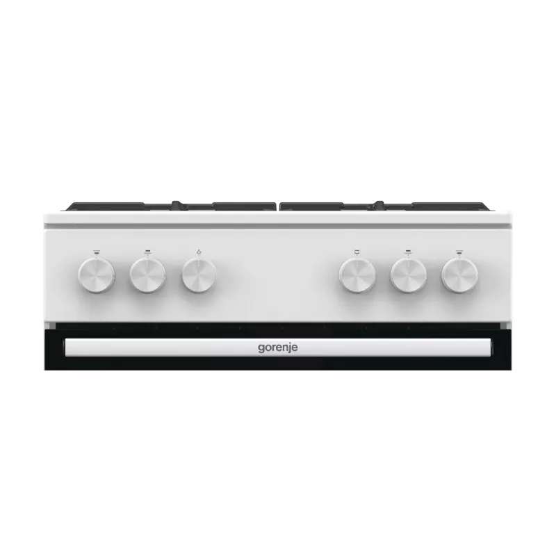 Fogão a gás independente Gorenje GG6A10WFFM, branco, placa de 4 bicos, forno a gás de 72 L, botões frontais