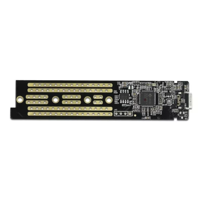 Caixa para SSD DeLOCK 42620 caixa externa para SSD M.2 NVME PCIe com conector fêmea USB Type-C, transparente