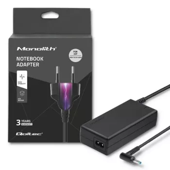 Fonte de Alimentação Qoltec para HP 90W 19,5V 4,62A 4,5x3,0 + Pin 50052.90w.hp