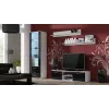Cama Meble SOHO 140 móvel de TV, branco/preto brilhante