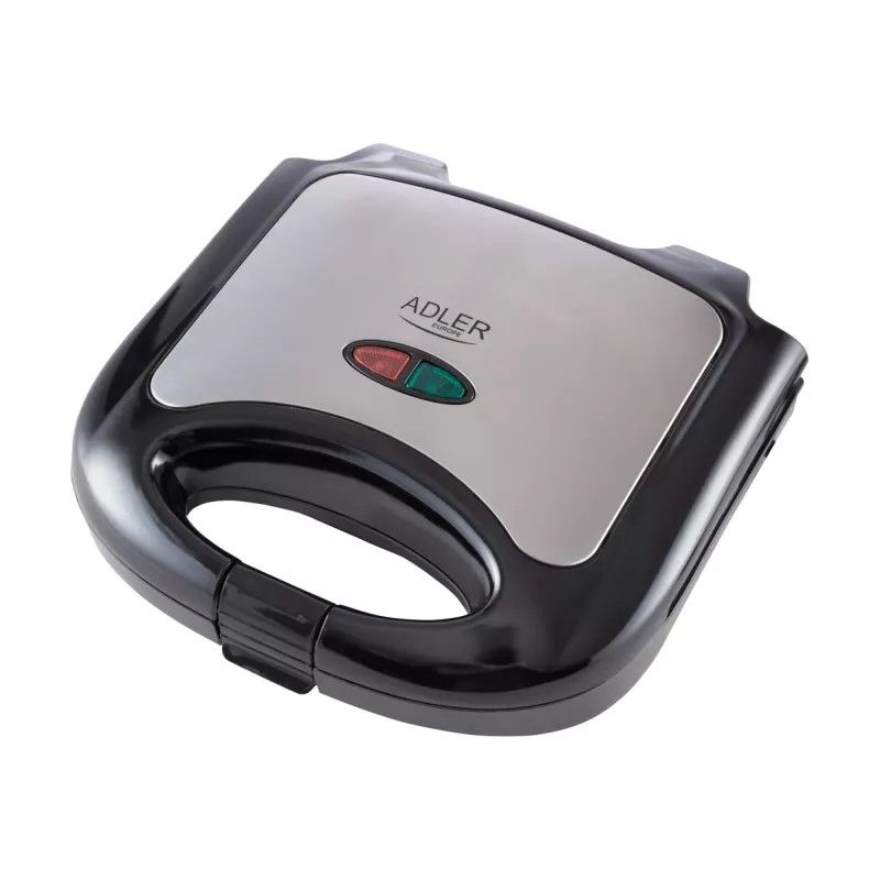 Máquina de sanduíches Adler AD 3015 750 W preto prateado