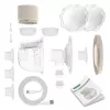 Bomba tira-leite eletrónica sem fios neno VENTO Three-Phase, recarregável, portátil, ecrã LCD, biberão de 150 ml, sem BPA, bege