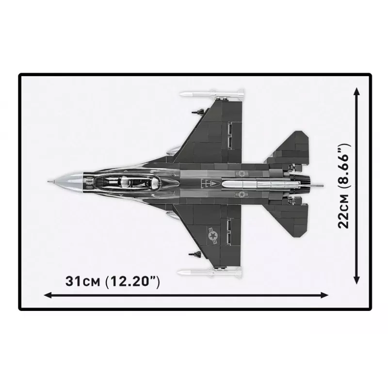 Conjunto de construção Cobi F-16D Fighting Falcon, 436 peças, escala não indicada
