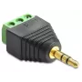 Adaptador DeLOCK 65419 3,5 mm 3p preto verde prateado