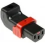 ACT C13 IEC Lock+ ficha reutilizável angular para cima ou para baixo, preta, PA130100DBK (SFO67A)