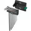 Wera 05022102001 conjunto de chaves sextavadas, forma L, métrico, 9 peças