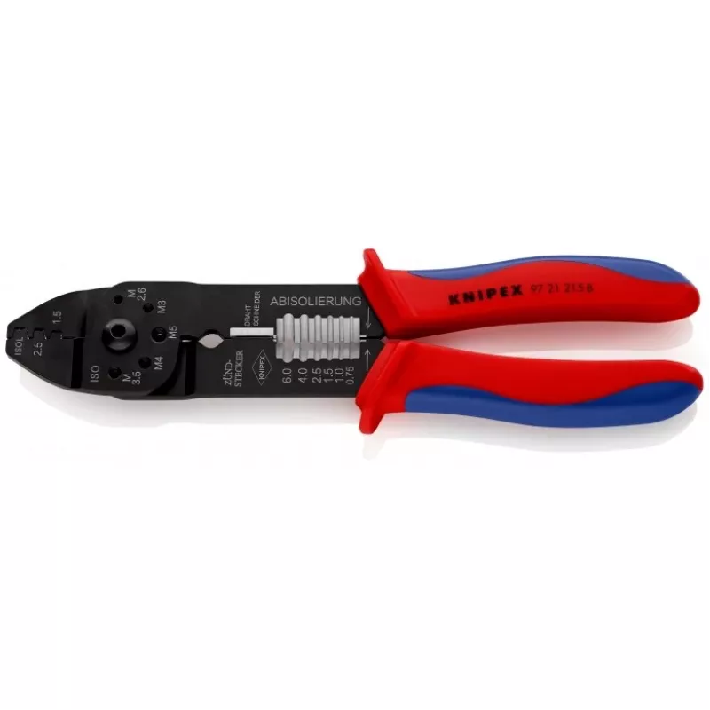 Ferramenta de cravar Knipex 97 21 215 B preto, azul, vermelho