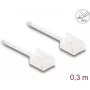 Cabo de rede DeLOCK RJ45 Cat.6 UTP 0,3 m branco