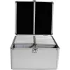MEDIARANGE BOX76 - caixa de armazenamento - 300 discos - prateado - feltro - plástico - madeira - 120 mm - alumínio