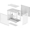 Caixa de PC DeepCool CG530 WH Midi Tower – ATX/Micro ATX/ITX, vidro temperado, 2×3,5 polegadas + 3×2,5 polegadas baías, suporta GPUs até 410 mm