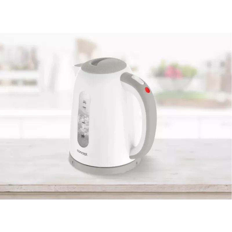 Chaleira elétrica Concept RK2335 1,7 l 2200 W cinzento, branco
