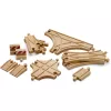 Conjunto de carris de comboio BRIO 33307 – 11 peças de madeira para expansão