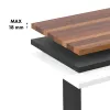Secretária com ajuste elétrico de altura Ergo Office, altura máx. 1160 mm, máx. - 80 kg, sem tampo para trabalho sentado/de pé, preto, ER-400 B