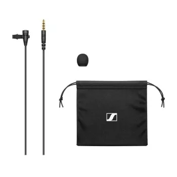 Microfone lavalier Sennheiser XS LAV MOBILE, condensador de fixação, omnidirecional, cabo de 2 m, 3,5 mm, 50–18000 Hz, 19 g, preto