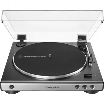Gira-discos Audio Technica Unisex AT-LP60XUSB totalmente automático com acionamento por correia analógico e USB em preto