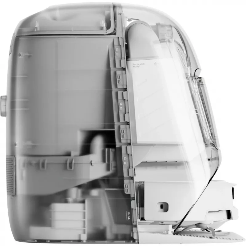 Robô aspirador com função de lavagem DJI ROMO P (versão com depósito de água) — cinzento/branco, 0,26 l de pó, 4 l de água limpa / 3,2 l de água suja, bateria de 5000 mAh