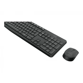 Conjunto de teclado e rato sem fios Logitech MK235 Tamanho completo Cinzento