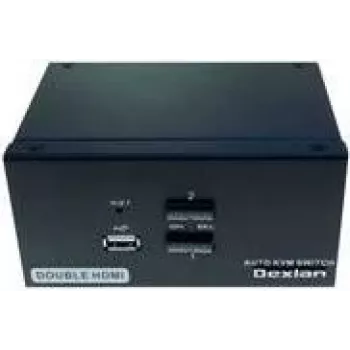 Comutador KVM Dexlan 061092, HDMI de 2 portas, 1 utilizador local