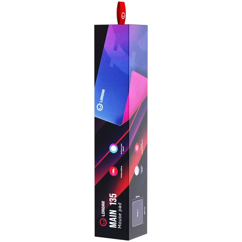 Tapete de rato gaming Lorgar Main 135 azul roxo 500x420 mm