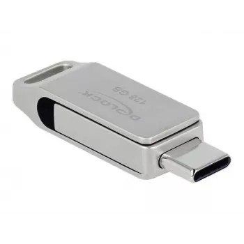 Pen drive DeLOCK 128 GB USB-C Type-A modelo rotativo