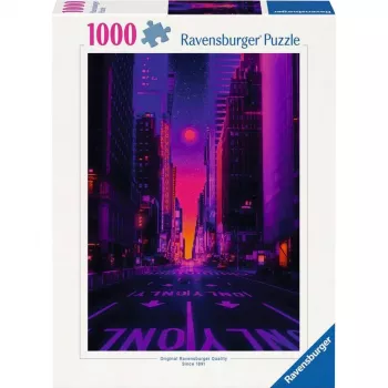 Puzzle Ravensburger New York in Neon, 1000 peças, puzzle para adultos