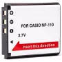 Bateria recarregável extra digital NP-110 3,7V 1000mAh para dispositivos portáteis