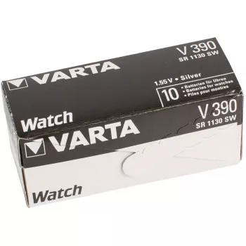 Pilha de relógio VARTA Silver-Oxid, V390 (SR54), 1,55 Volt, 80 mAh (00390 101 401)