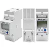 Contador de consumo de energia eletrónico monofásico Qoltec 50882 para calha DIN | Wi-Fi | TUYA | 230V | LCD