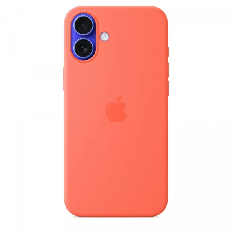 iPhone 16 Plus capa de silicone com MagSafe - mandarina