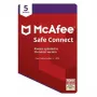Chave McAfee Safe Connect VPN 5 dispositivos 1 ano, Global