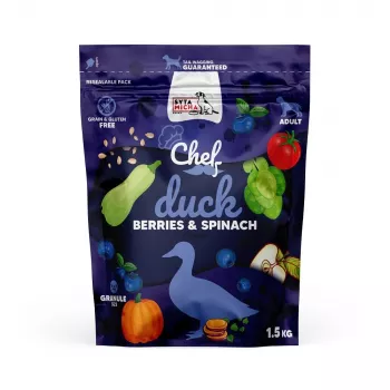 SYTA MICHA Chef Pato, Frutos vermelhos e Espinafres - Alimento seco para cães - 1,5 kg
