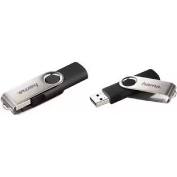 Pen drive Hama Rotate 64 GB USB Type-A 2.0 preto, prateado