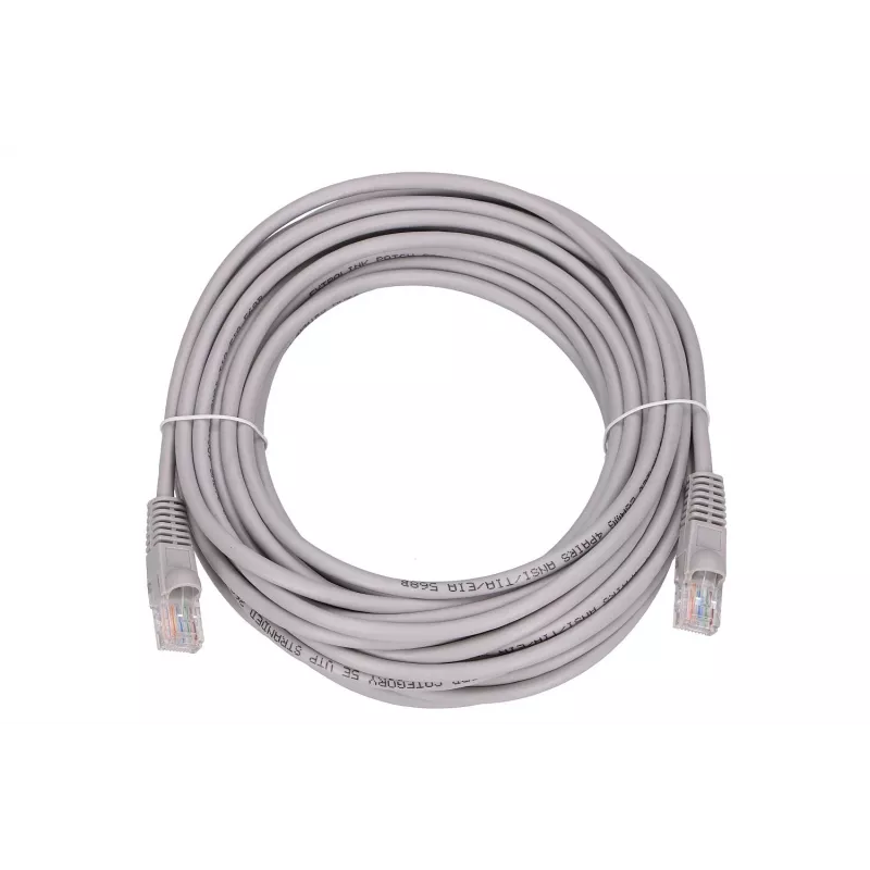 Cabo de rede Ethernet Extralink Cat 5e UTP, 10 m, RJ-45–RJ-45, cinzento