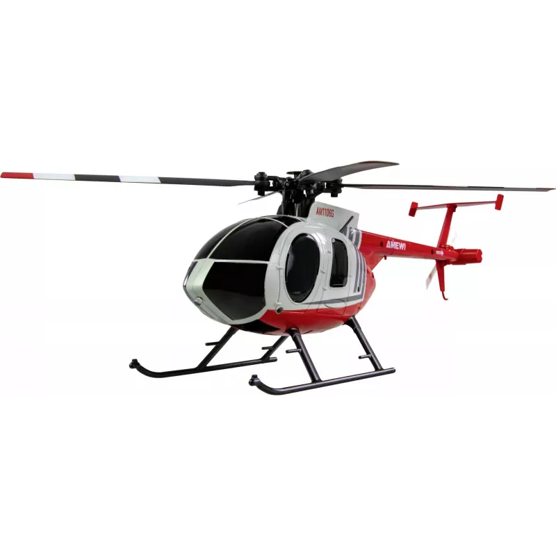 Amewi Helicóptero RC MD500 Bateria Li-Po 350mAh Prateado/Vermelho (25354)