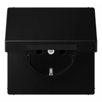 Tomada JUNG LS 1520 BFKL SWM tipo F preto (LS1520BFKLSWM)