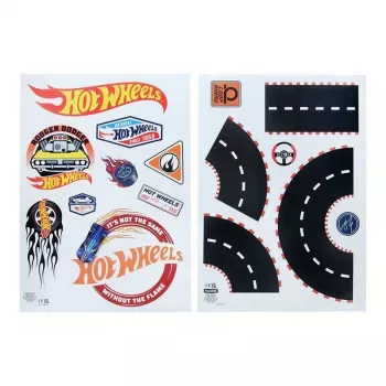 Autocolantes de parede Paladone Hot Wheels Personalisation PP13745HW — autocolantes decorativos autoadesivos para quartos de criança